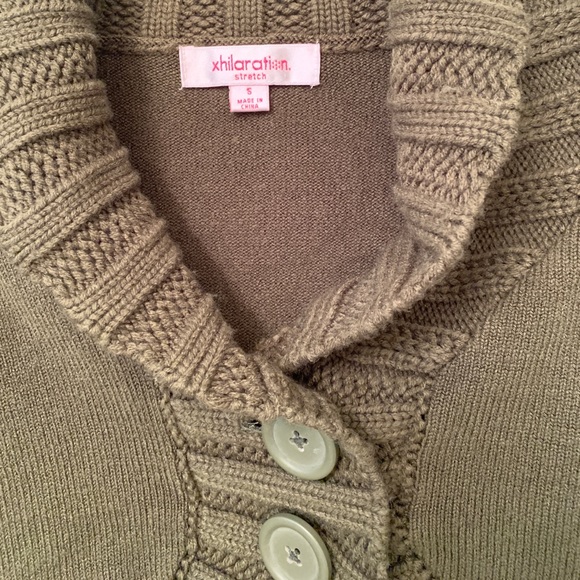 🚫SOLD Locally🚫Xhilaration Green knit shrug - Picture 4 of 6